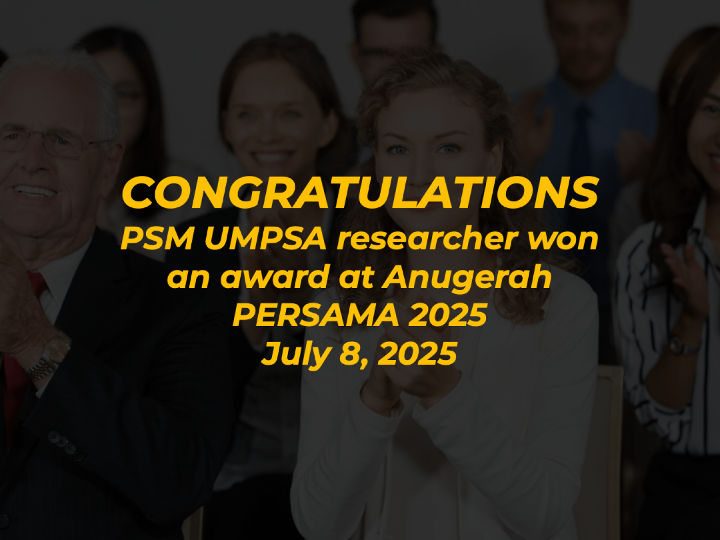 PSM UMPSA researcher won an award at Anugerah PERSAMA 2025